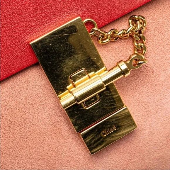 Chloe Red and Pink Crossbody Bag - Picture 6 of 11